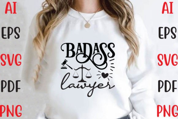 Badass Lawyer Embroidery Design