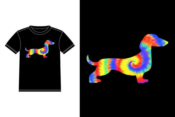 Dachshund Dog Tie Dye T-Shirt Design