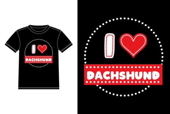 I Love Dachshund Dog Dot Day T-Shirt
