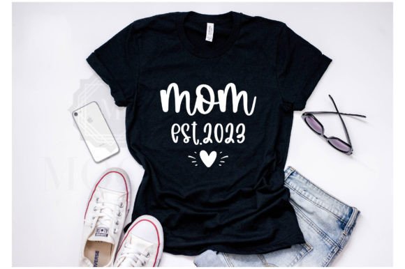 Mom Est.2023 Graphics & T-Shirt Designs