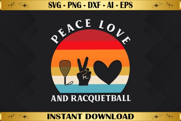 Peace Love and Racquetball Graphics