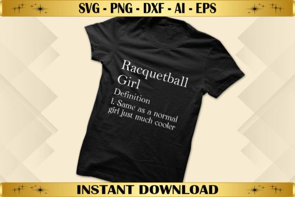 Racquetball Girl Definition Graphics