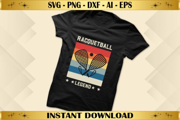 Racquetball Legend Graphics for T-Shirt Designs