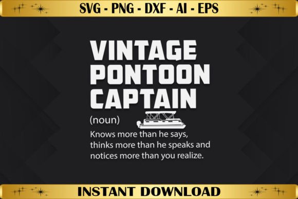 Vintage Pontoon Captain Definition